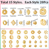 300Pcs 15 Styles Tibetan Style Alloy Beads Set FIND-SP0002-16A-2