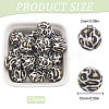 50Pcs Silicone Beads Loose Silicone Beads Kit Leopard Print Silicone Beads for Keychain Making Bracelet Necklace  SIL-SC0001-98-2