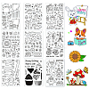 Globleland 9 Sheets 9 Style PVC Plastic Stamps DIY-GL0002-96-1