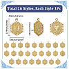 26Pcs 26 Styles Brass Pendants KK-SC0006-20-2