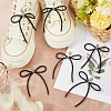 6Pcs Bowknot Dyed Glass Pearl  Pendant Decorations HJEW-SP0001-14-3