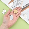 Non-Tarnish 201 Stainless Steel Rectangle Mirror Polished Finish Stamping Blank Tag Pendants X-STAS-S030-01-4