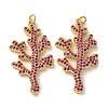 Brass Micro Pave Cubic Zirconia Pendants KK-A271-04G-02-1