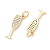 SHEGRACE Brass Clear Cubic Zirconia Charms XGRQ3P578-631G-2