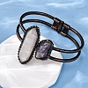 Natural Rose Quartz & Amethyst Beads Bangeles G-B150-05R-06-3