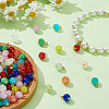 120Pcs 12 Colors Baking Paint Imitation Jade Glass Charms PALLOY-HY00035-4