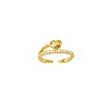 Simple Style Brass Micro Pave Clear Cubic Zirconia Cuff Rings for Women FS-WGDCF78-01-1