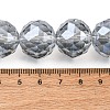 Transparent Electroplate Glass Beads Strands EGLA-N002-34H-F03-2