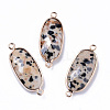 Natural Dalmatian Jasper Links Connectors G-R472-03F-1