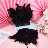 Rooster Feather Trim Clothing Cuffs Decoration AJEW-WH0696-197A-4