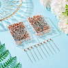 2 Sets Stainless Steel Ball Positioning Head Pins FIND-TA0009-26RG-4