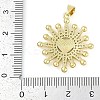 Rack Plating Brass Micro Pave Clear Cubic Zirconia Pendants KK-P287-46A-G-3