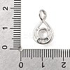 925 Sterling Silver Pave Cubic Zirconia Pendants STER-V001-03P-04-3