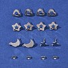 16Pcs 4 Styles 304 Stainless Steel Stud Earring Findings STAS-FS0001-85P-7