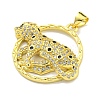 Brass Micro Pave Cubic Zirconia Pendants KK-K354-08H-G-2