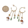 Golden 304 Stainless Steel Half Hoop Earrings EJEW-JE05675-01-4