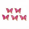 Glass Connector Charms KK-E068-VB402-2-3