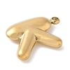 304 Stainless Steel Initial Pendants STAS-S186-12K-G-2
