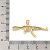 Rack Plating Brass Micro Pave Cubic Zirconia Pendants ZIRC-F142-27G-3
