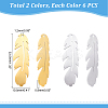 12Pcs 2 Colors 304 Stainless Steel Pendants STAS-UN0033-82-5