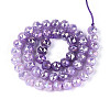 Anti-Tarnish Electroplate Glass Beads Strands X-GLAA-N064-8mm-08-3
