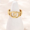 304 Stainless Steel Cuff Open Rings for Women RJEW-H255-01G-01-1
