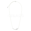 Jewelry 925 Sterling Silver Baby Feet Hand Pendant Necklaces NJEW-K272-01P-2