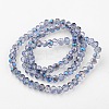 Electroplate Glass Bead Strands GLAA-A024D-HR07-2