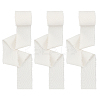 3 Rolls Cotton Frayed Ribbons OCOR-WH0045-08A-1