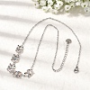 Brass Micro Pave Cubic Zirconia Knot Pendant Necklaces NJEW-B157-08P-02-1