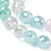 Electroplate Glass Beads Strands EGLA-D300-06-8mm-15-4