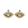 Synthetic Turquoise Eye Charms STAS-U014-06B-01-1