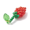 Glass Seed Beaded Rose Pendants PALLOY-MZ00627-04-4