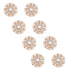 8Pcs 1-Hole Alloy Rhinestone Shank Buttons FIND-FH0008-86KCG-1