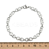 304 Stainless Steel Chain Bracelets for Women Men BJEW-Z143-28P-5