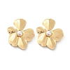 304 Stainless Steel ABS Plastic Pearl Stud Earrings for Women EJEW-U046-12B-G-4