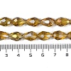 Transparent Electroplate Glass Beads Strands EGLA-N013-T6mm-B08-4