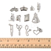 100Pcs 12 Styles Tibetan Style Zinc Alloy Pendants TIBEP-FS0001-39-5