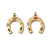 Rack Plating Brass Micro Pave Cubic Zirconia Pendants X-KK-P235-11G-2