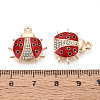 Rack Plating Alloy & Rhinestone & Enamel Pendants ENAM-T024-02A-G-3