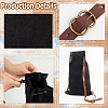 Flocking Fibre Drawstring Backpacks with PU Leather Straps and Alloy Clasps ABAG-WH20019-02C-5
