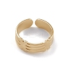 Ion Plating(IP) 304 Stainless Steel Cuff Rings RJEW-G285-81G-2
