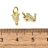26Pcs Brass Micro Pave Cubic Zirconia Charms KK-R218-10G-3