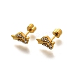 Ion Plating(IP) 304 Stainless Steel Heart Stud Earring EJEW-A118-18G-02-4