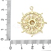 Brass Micro Pave Clear Cubic Zirconia Pendants KK-I476-06G-3