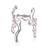 304 Stainless Steel Cuff Open Rings for Women RJEW-N052-21P-2