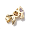 Rack Plating Brass Cubic Zirconia Charms KK-E003-36G-01-2