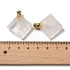 Natural Quartz Crystal Perfume Bottle Pendants G-Z039-05G-01-3