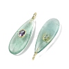 Natural Green Fluorite Pendants G-D357-03G-2