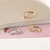 304 Stainless Steel Micro Pave Clear Cubic Zirconia Clip on Nose Rings WGD6E17-04-1